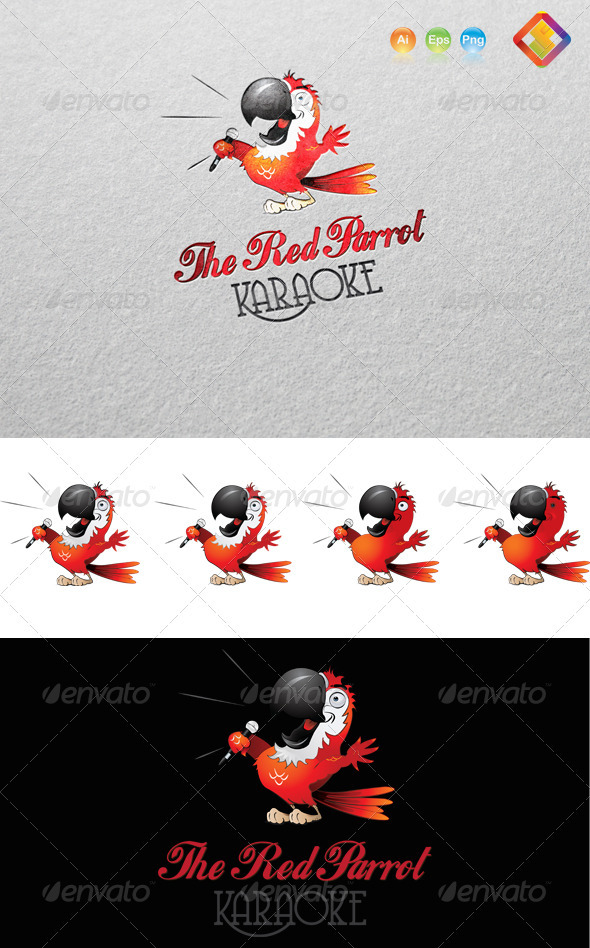 Red Parrot Karaoke Logo