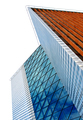 Low angle view on modern office building isolated - PhotoDune Item for Sale