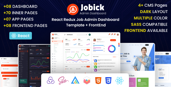 Jobick | React Redux Job Admin Template + Frontend Pages