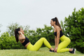 Two women doing training in the park - PhotoDune Item for Sale