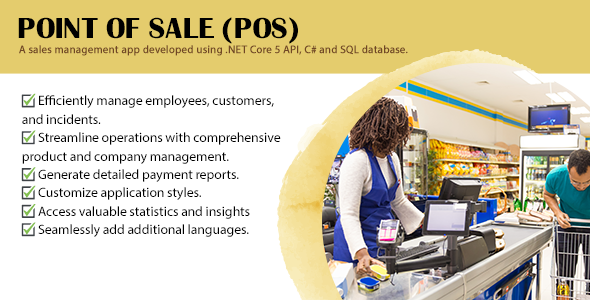 POINT OF SALE (POS) | API .NET CORE 5 – WINFORM | C# - SQL