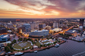 Norfolk, Virginia, USA downtown city skyline from over the Elizabeth River - PhotoDune Item for Sale