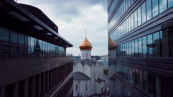 Aerial Panorama Of The Center Of Moscow, Russia