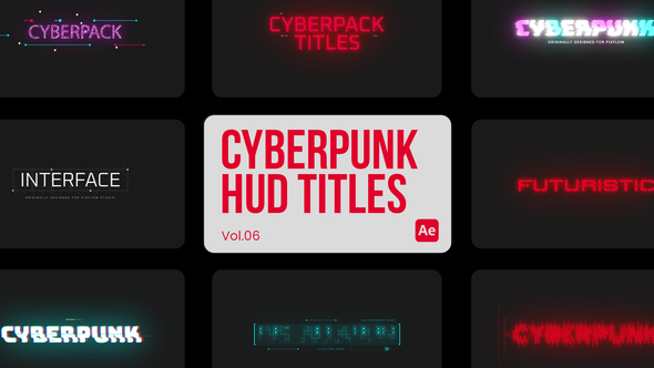 Cyberpunk HUD Titles 06 For After Effects