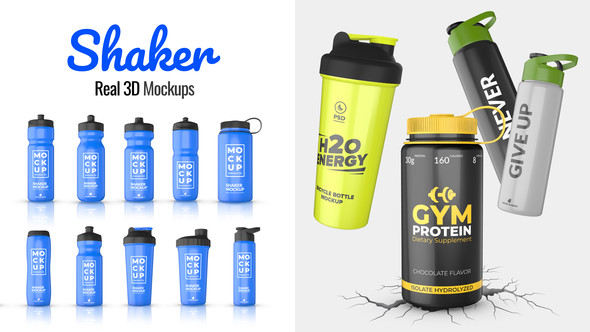 Shaker Real 3D Mockups