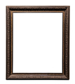 old vertical dark brown wooden picture frame - PhotoDune Item for Sale