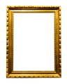 retro vertical golden wood picture frame isolated - PhotoDune Item for Sale