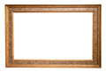 old horizontal long wooden picture frame isolated - PhotoDune Item for Sale