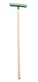 view of rake with teeth pointing up with handle - PhotoDune Item for Sale