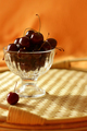 Cherry. a light snack with cherry berries. a vase of berries on a tray in bed. summer food - PhotoDune Item for Sale