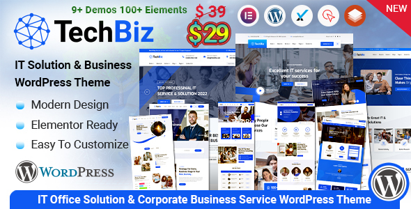 Techbiz – IT Solution & Business Consulting Service WordPress Theme