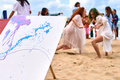 Drip painting outdoor art performance with dancing girls, creative workshop, art festival - PhotoDune Item for Sale