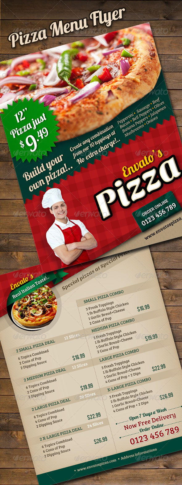 Flyer Pizza Graphics Designs Templates From Graphicriver