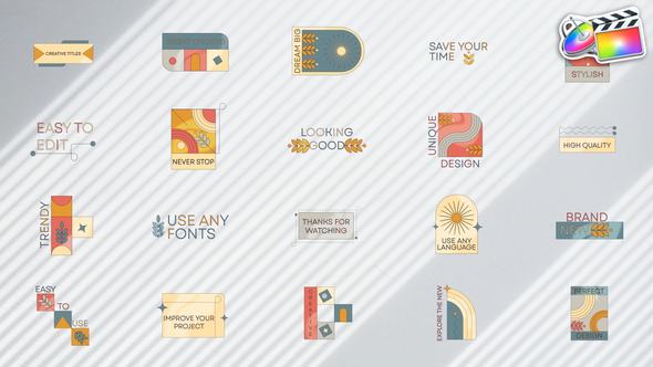 Colorful Shapes Titles for FCPX alt