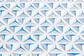 Abstract geometric background. Triangles cut out in paper. White and blue color. - PhotoDune Item for Sale