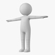 Adult Stylized Stickman in T-Pose - 3DOcean Item for Sale