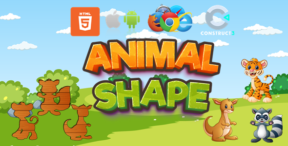 Animal Shape - Game for Kids - Desktop/Mobile - Construct 3