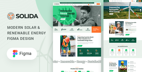 Solida - Solar & Renewable energy Figma Template