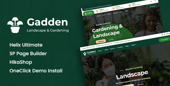 Gadden – Garden & Landscaping Joomla 4 Template