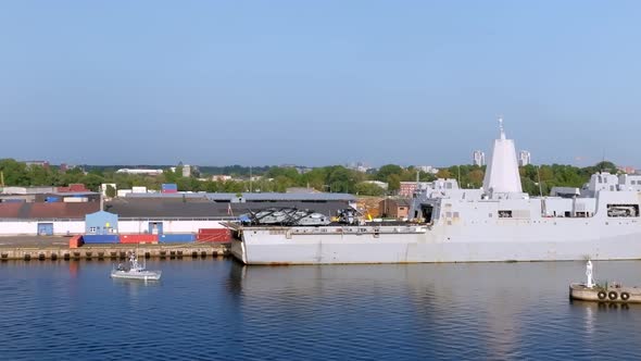 Combat Ships of NATO Countries in the Port of Riga
