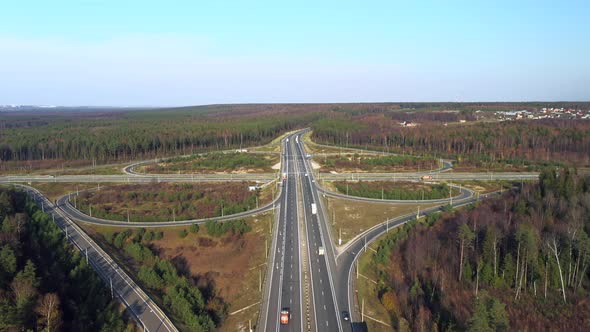 Car Interchange, Russia, Aerial View