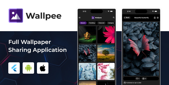 Wallpee - Full Flutter wallpaper app with backend, Graphql API
