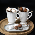 Cups of hot chocolate drink with marshmallows and chocolates skewers - PhotoDune Item for Sale