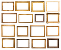 set of horizontal old wood picture frames isolated - PhotoDune Item for Sale