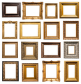 set of very wide old wood picture frames isolated - PhotoDune Item for Sale