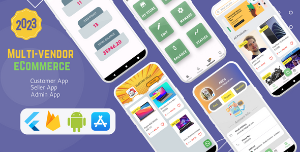 uShop v2.1 - Multi Vendor Ecommerce Mobile System With Admin App | Flutter & Firebase