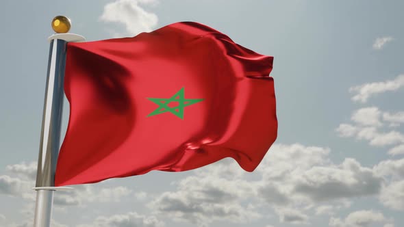 Morocco flag. 3d render