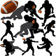 American Football Vector Silhouettes - GraphicRiver Item for Sale
