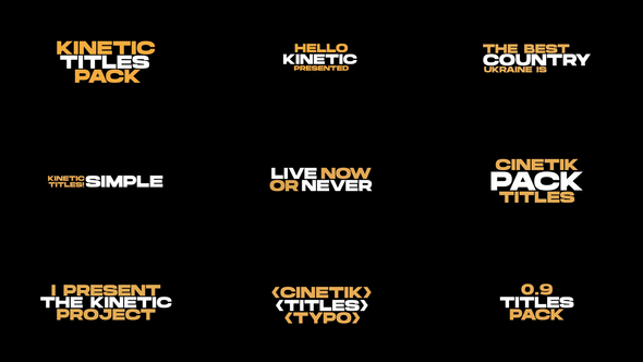 Kinetic Titles | After Effects alt