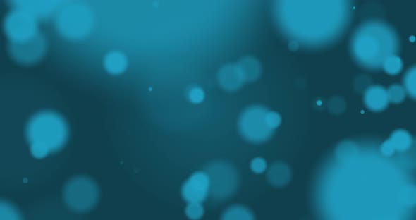 Animation of blue glowing spots of light moving in hypnotic motion on blue background alt