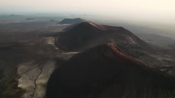 Amazing Aerial Drone Shot of Volcano Craters in Kamchatka in 2021