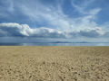 Sandy sea beach and beautiful sky with white clouds - PhotoDune Item for Sale