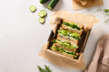 Cream cheese dill cucumber english tea sandwiches. toning. selective focus - PhotoDune Item for Sale