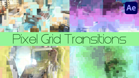 Pixel Grid Transitions for After Effects
