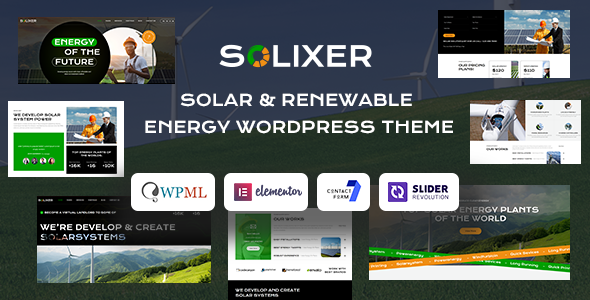 Solixer – Ecology & Solar Energy WordPress Theme