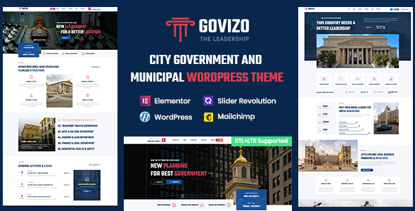 Govizo – Municipal and Government WordPress Theme