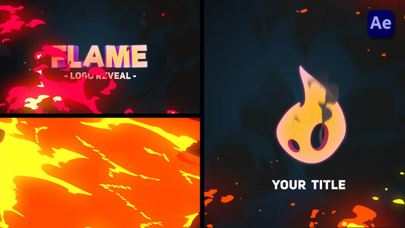 2D Cartoon Fire Tornado Logo Reveals [After Effects] alt