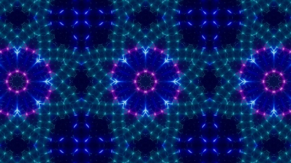 Vj Neon Lights Wave Kaleidoscope Loop 4K 02