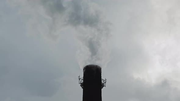 emissions from the pipe of the industrial plant