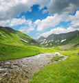 River panorama in mountain valley. - PhotoDune Item for Sale