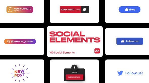Social Elements for After Effects