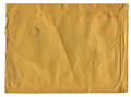 old aged paper envelope with antique stamp seal isolated on white - PhotoDune Item for Sale
