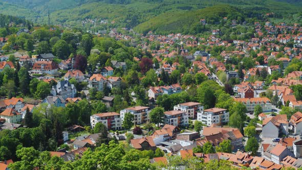 View From the Top of the Picturesque Town of Wernigerode