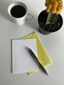 Notecard and envelope with coffee and plant  - PhotoDune Item for Sale