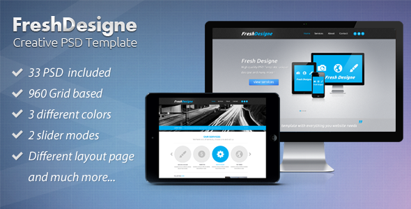 FreshDesigne - Creative Portfolio PSD Template