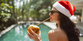 Celebrating Poolside in a Bikini: a Luxurious Xmas in Tropical Country - PhotoDune Item for Sale